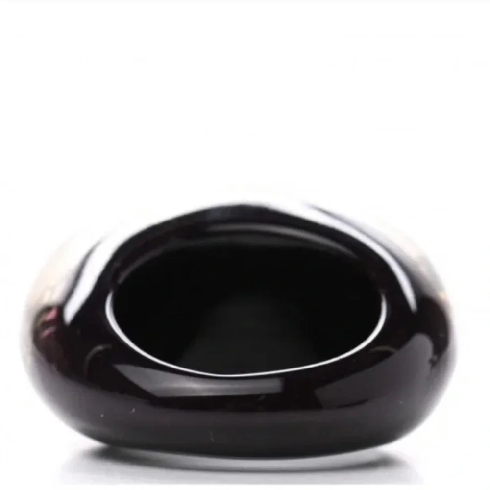 LOUIS VUITTON BLACK Resin Monogram Inclusion Ring Louis Vuitton